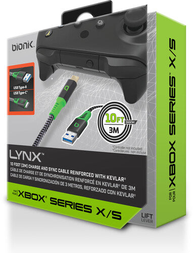 CABLE: LYNX CHARGE CABLE (10FT) - XBOX SERIES X: CABLE