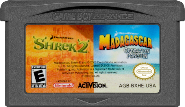 Madagascar Operation Pengu/Shrek 2 - GAMEBOY ADVANCE