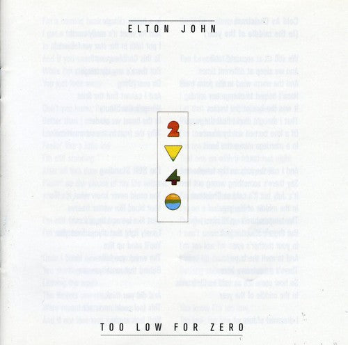TOO LOW FOR ZERO - CD