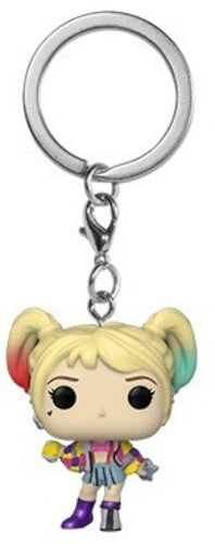 KEYCHAIN: HARLEY QUINN (CAUTION TAPE) - FUNKO: POCKET POP! (BIRDS OF..