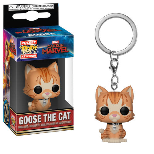 KEYCHAIN: GOOSE THE CAT (CAPT MARVEL) - POCKET POP!