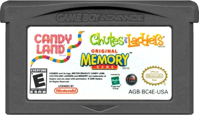CANDYLAND/CHUTES & LADDERS/MEMORY GAME - GAMEBOY ADVANCE