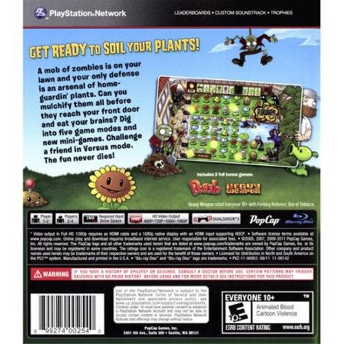 PLANTS VS ZOMBIES - PS3