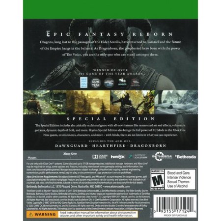 ELDER SCROLLS SKYRIM SPECIAL EDITION XBOX ONE – The Exchange Stores