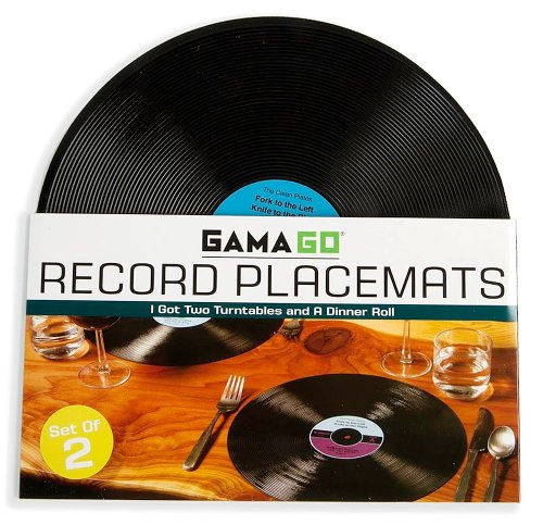 RECORD SHAPED: SET OF 2 - DINNER PLACEMAT