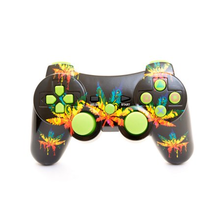 CONTROLLER: WIRELESS (COLORFUL LEAF) - PS3: CONTROLLER