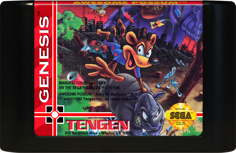 Awesome Possum Kicks Dr. Machinos Butt - SEGA GENESIS