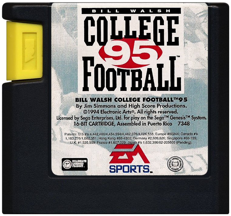 Bill Walsh College Football 95 - SEGA GENESIS