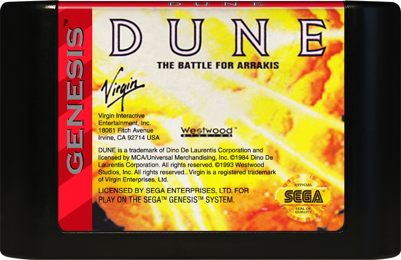Dune The Battle For Arrakis - SEGA GENESIS