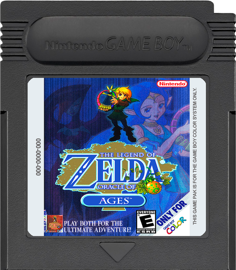 Zelda Oracle top of Ages for Nintendo Gameboy Color