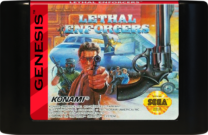 Lethal Enforcers for Sega Genesis shops and Sega CD with Justifier