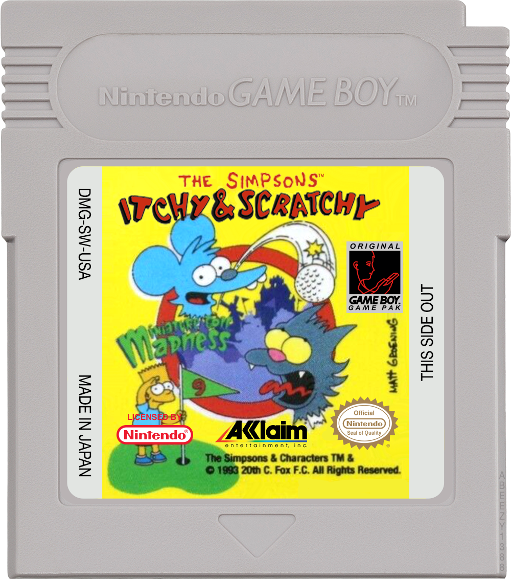 Itchy & Scratchy Miniature Golf Madness - GAMEBOY