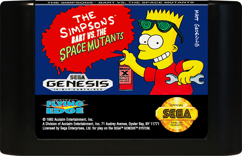 Simpsons Bart vs The Space Mutants - SEGA GENESIS