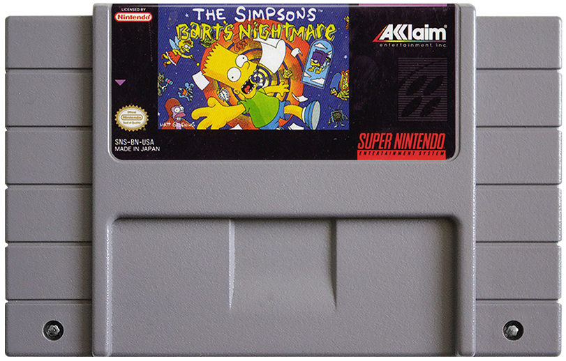 Super Nes The Simpsons Bart's Nightmare Snes Simpsons: Bart's