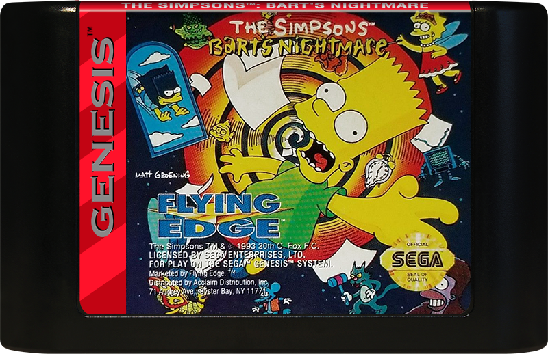 Simpsons: Barts Nightmare - SEGA GENESIS