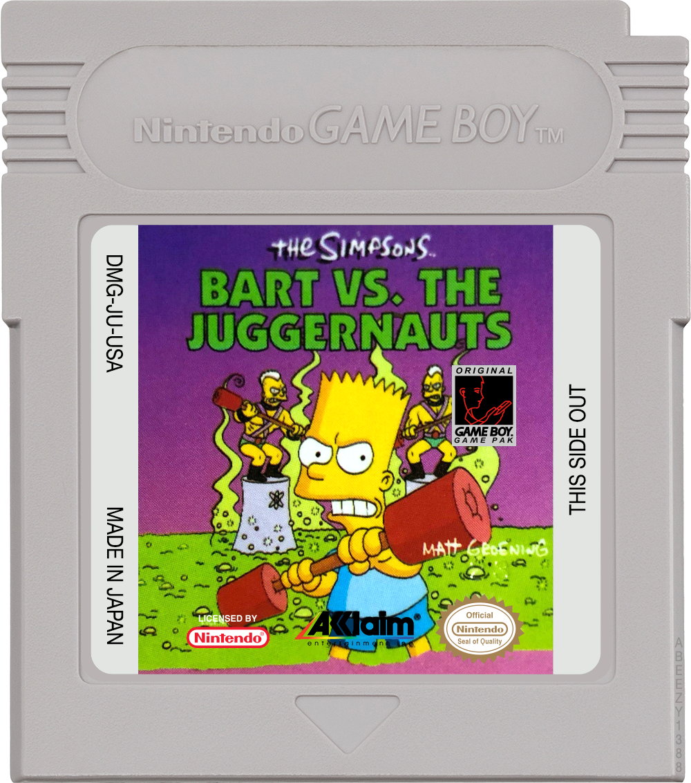 Simpsons Bart Vs The Juggernauts - GAMEBOY