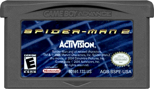 Spiderman 2 for Nintendo shops Gameboy Advance