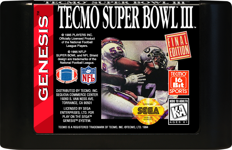 Tecmo Super Bowl III - SEGA GENESIS