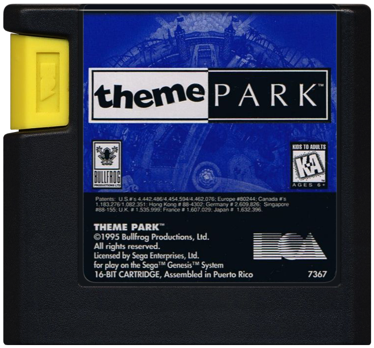 Theme Park - SEGA GENESIS