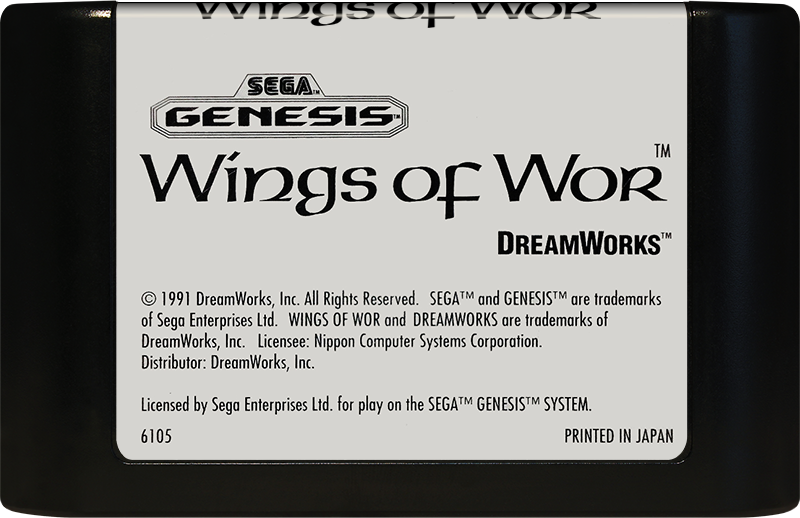 Wings Of Wor - SEGA GENESIS