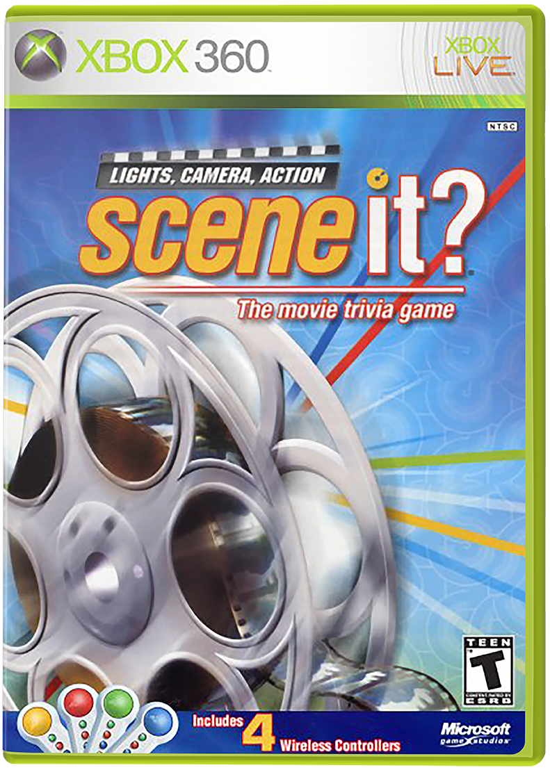 Jeu Scene It? Cinéma En Folie Xbox 360 - 4 Buzzers + Récepteur - VF