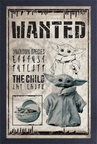 THE CHILD: WANTED FRAMED SIGN (11X17) - MANDALORIAN
