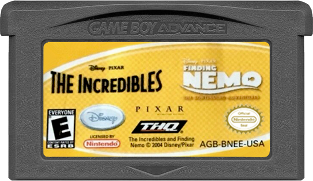 Incredibles/Finding Nemo The Contin 8/08 - GAMEBOY ADVANCE