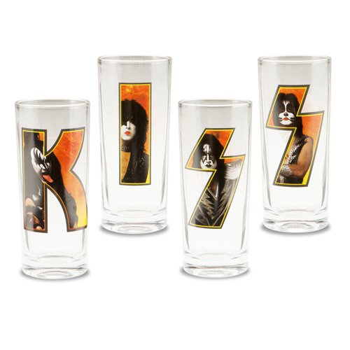COLLECTOR GLASS SET (4 PC/10 OZ) - KISS