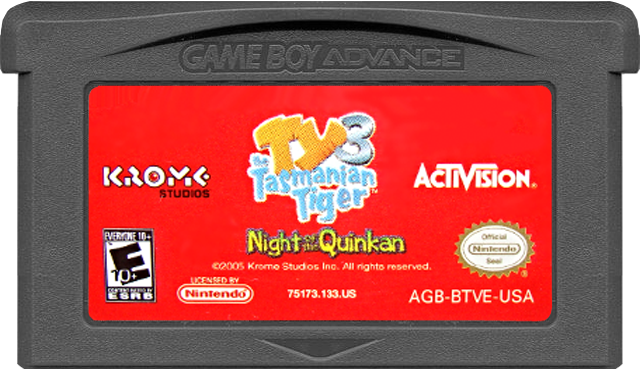 Ty the Tazmanian Tiger 3 Night at the Qu - GAMEBOY ADVANCE